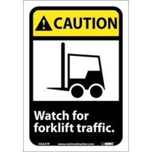 Nmc CAUTION, WATCH FOR FORKLIFT, CGA37P CGA37P